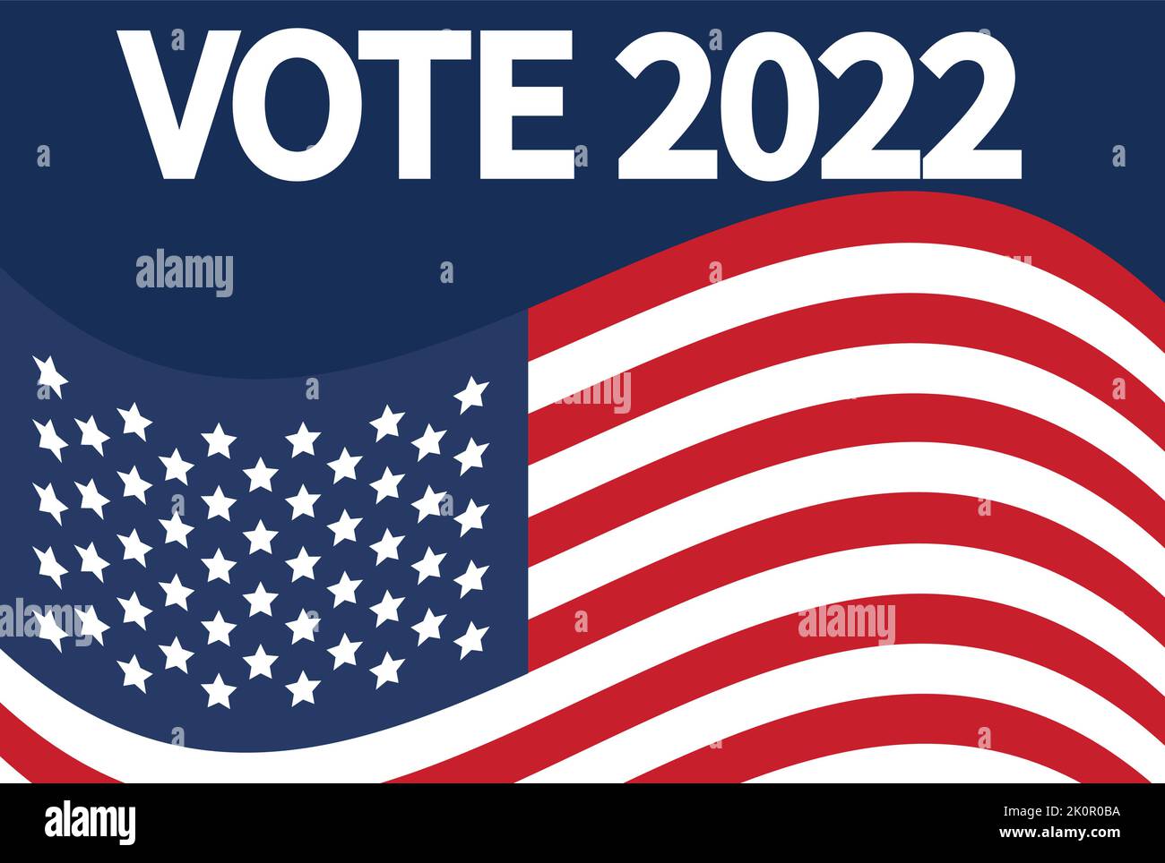 Day of midterm elections. Vote 2022 USA, banner design. Election