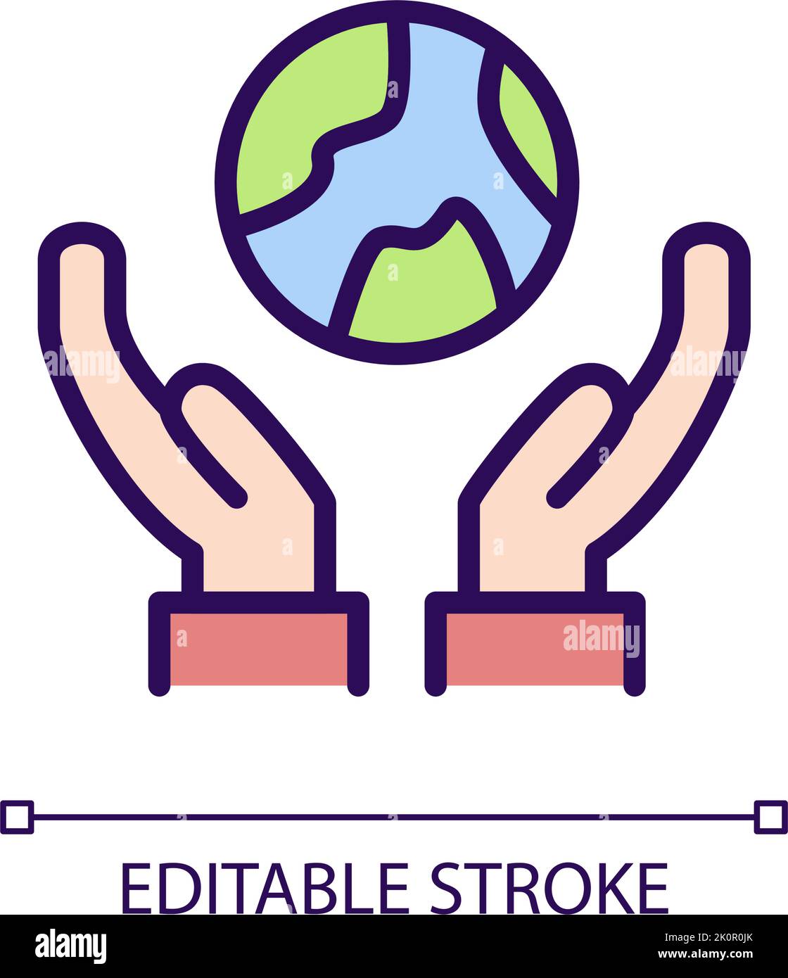 Hands holding globe clip art hi-res stock photography and images - Alamy