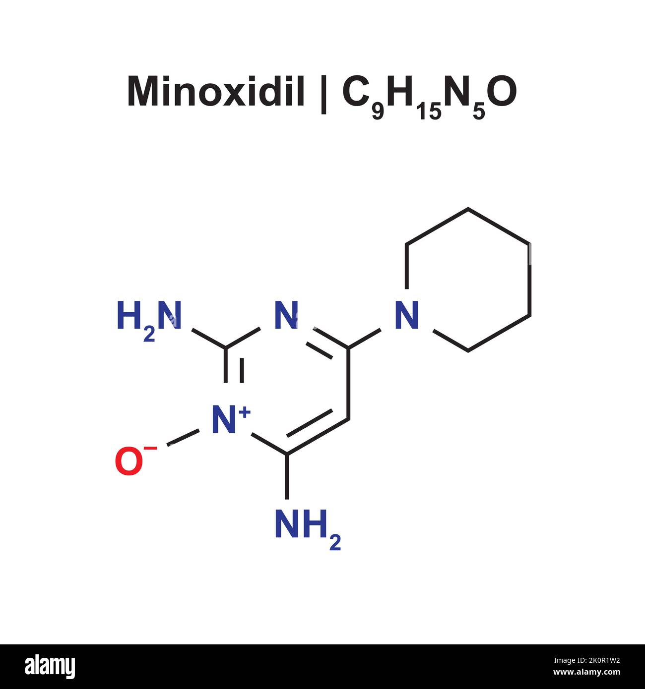 Minoxidil Structure minoxidil-structure