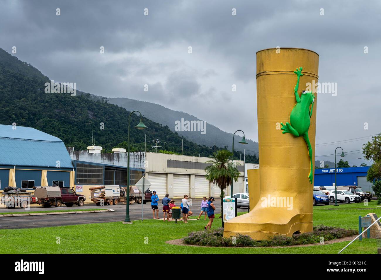 The large yellow gum boot tourist attraction in Tully Queensland