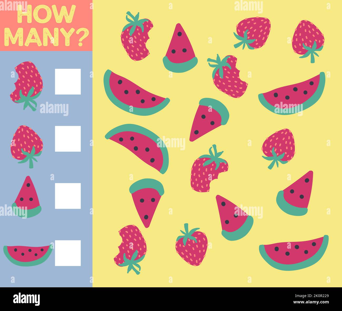 How many are they game. Counting fruit for preschool. Count the fruits ...