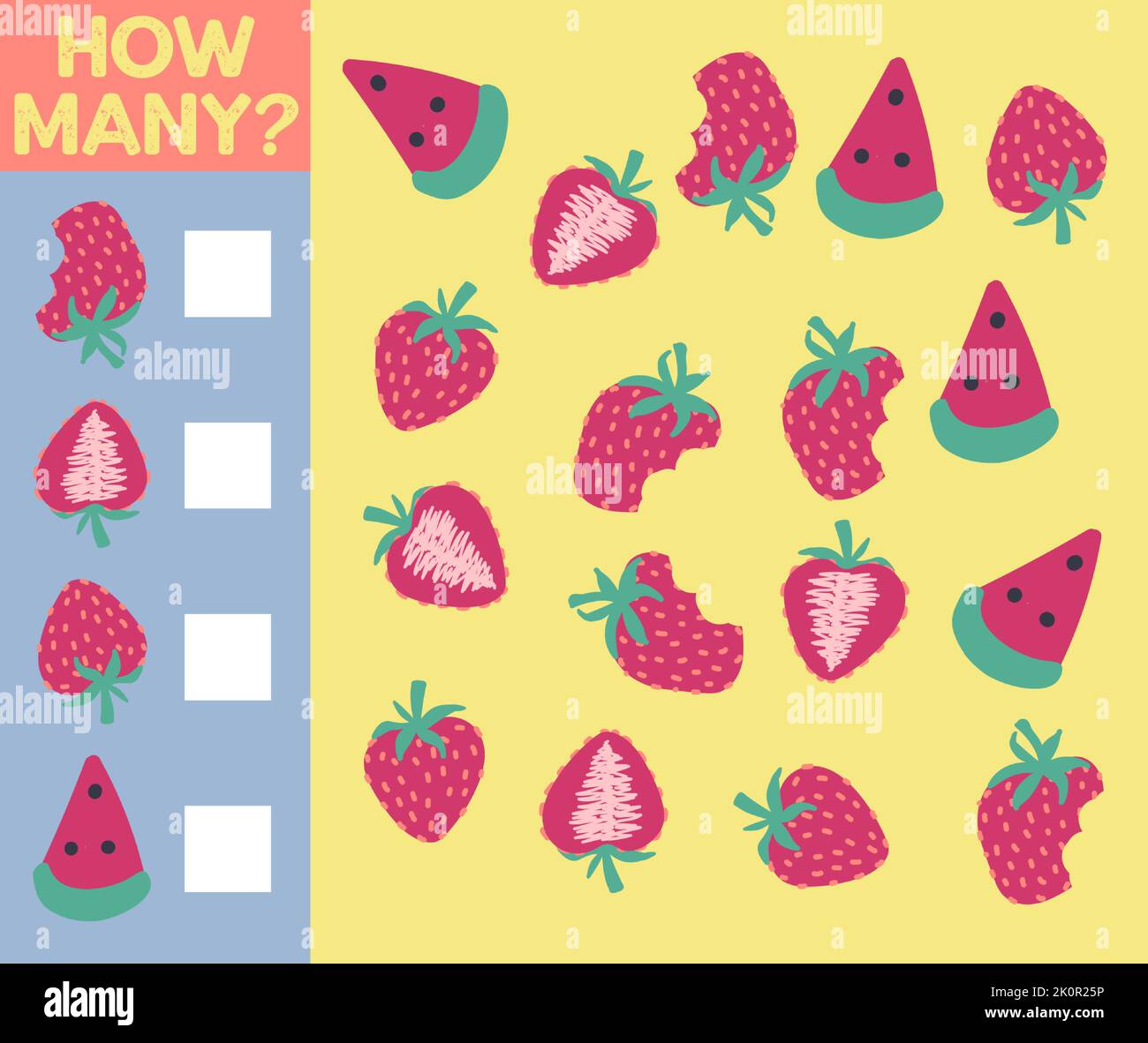 How many are they game. Counting fruit for preschool. Count the fruits ...