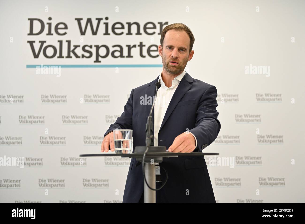 Vienna, Austria. 13th Sep, 2022. Press conference of the Vienna People's Party with club chairman Markus Wölbitsch. Topic: News about the SPÖ financial scandal and news from the Vienna People's Party. Credit: Franz Perc/Alamy Live News Stock Photo