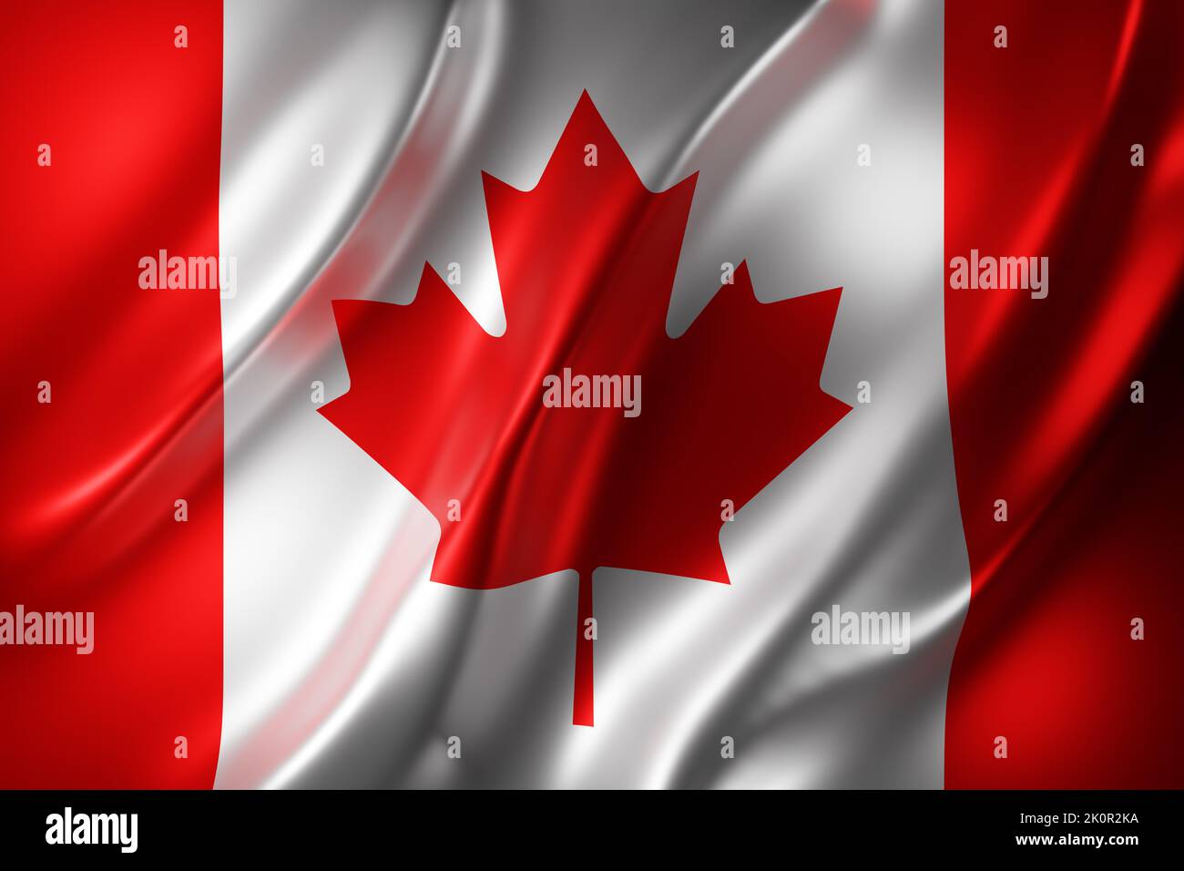 3d rendering of a national Canada flag Stock Photo - Alamy