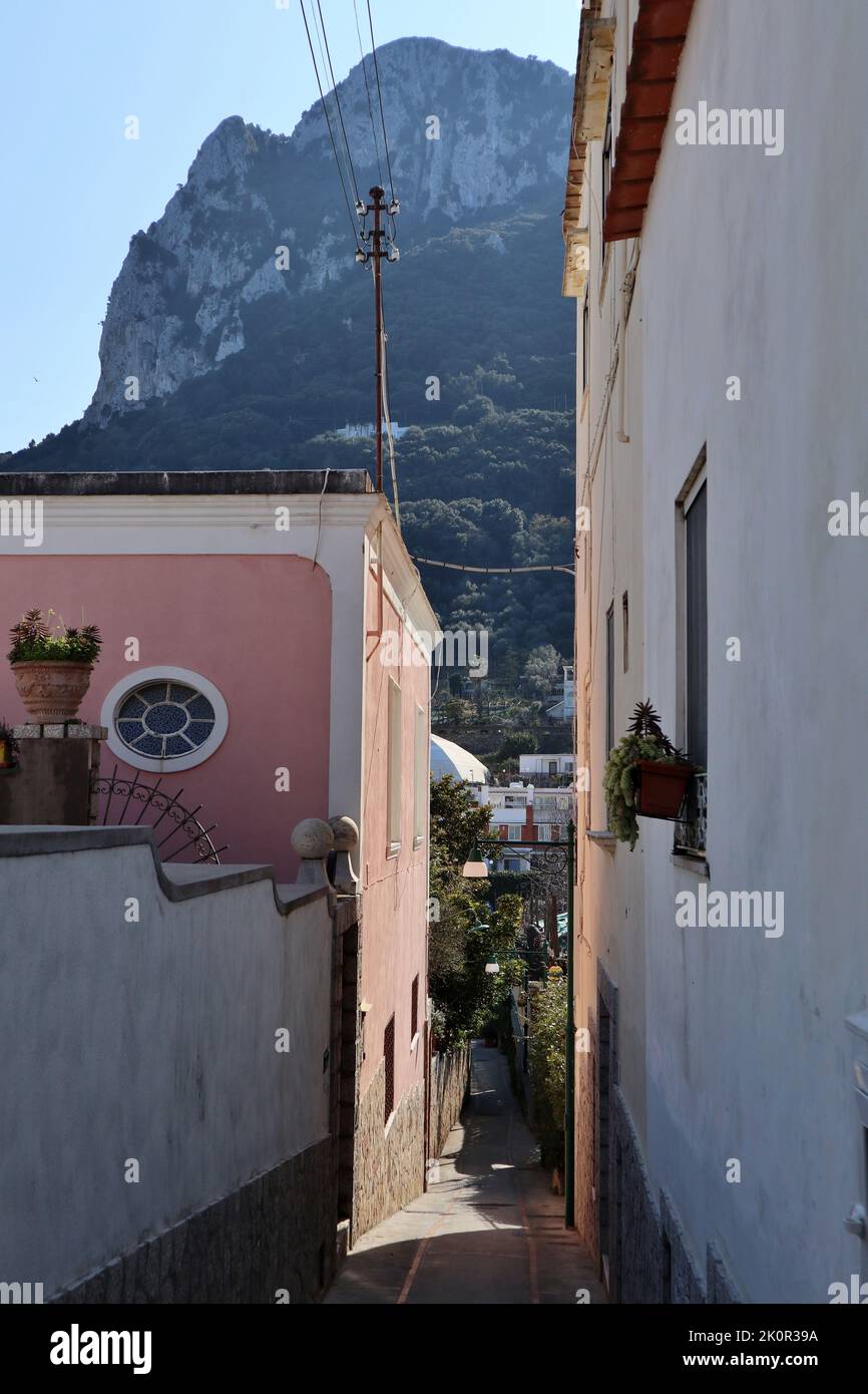 Capri - Vicolo di Via Palazzo a Mare Stock Photo