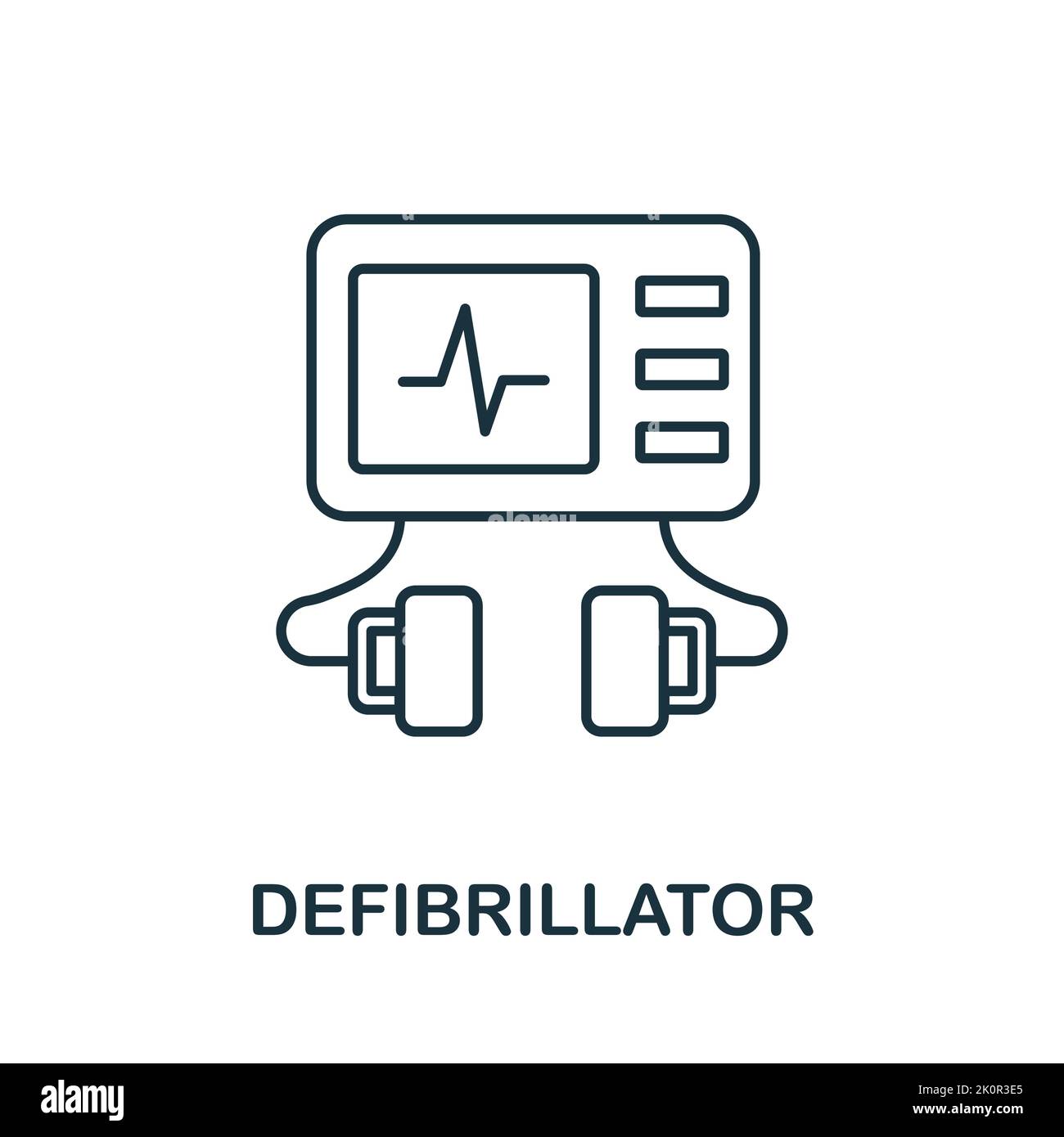 Defibrillator icon. Simple element from medical services collection