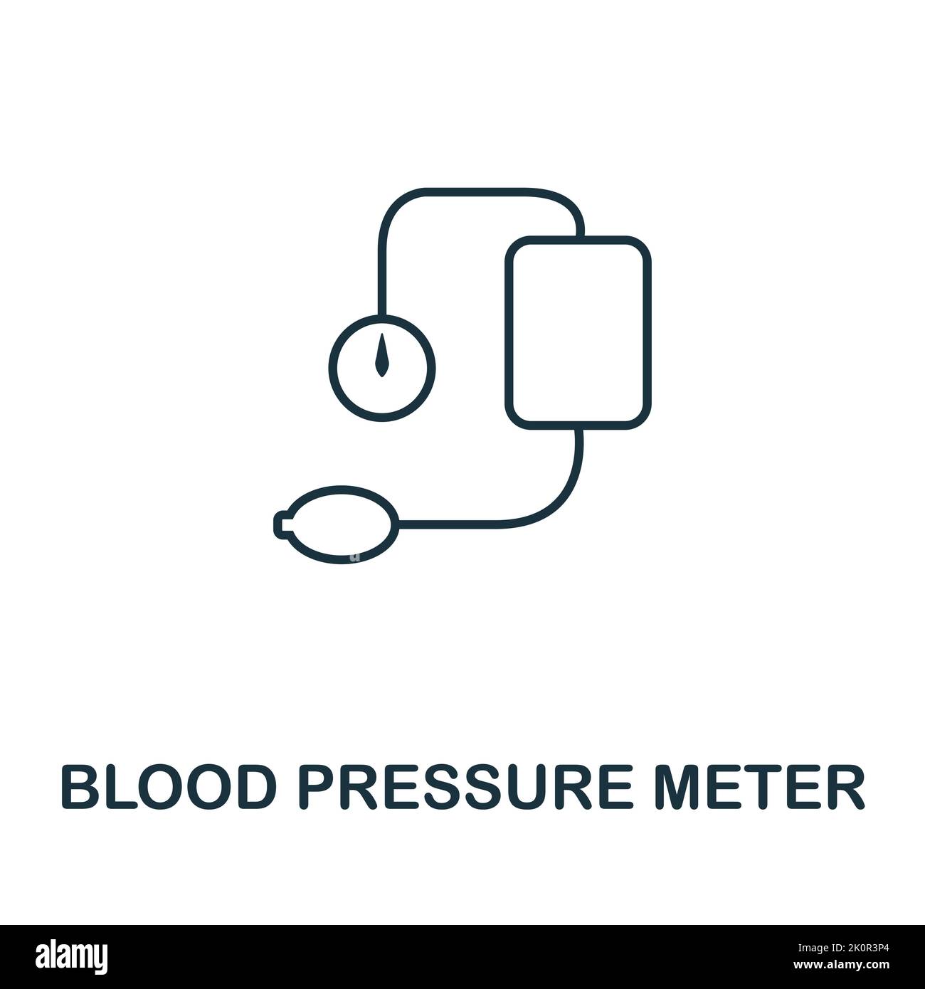 Blood Pressure Meter icon. Monocrome element from medical services collection. Blood Pressure Meter icon for banners, infographics and templates. Stock Vector