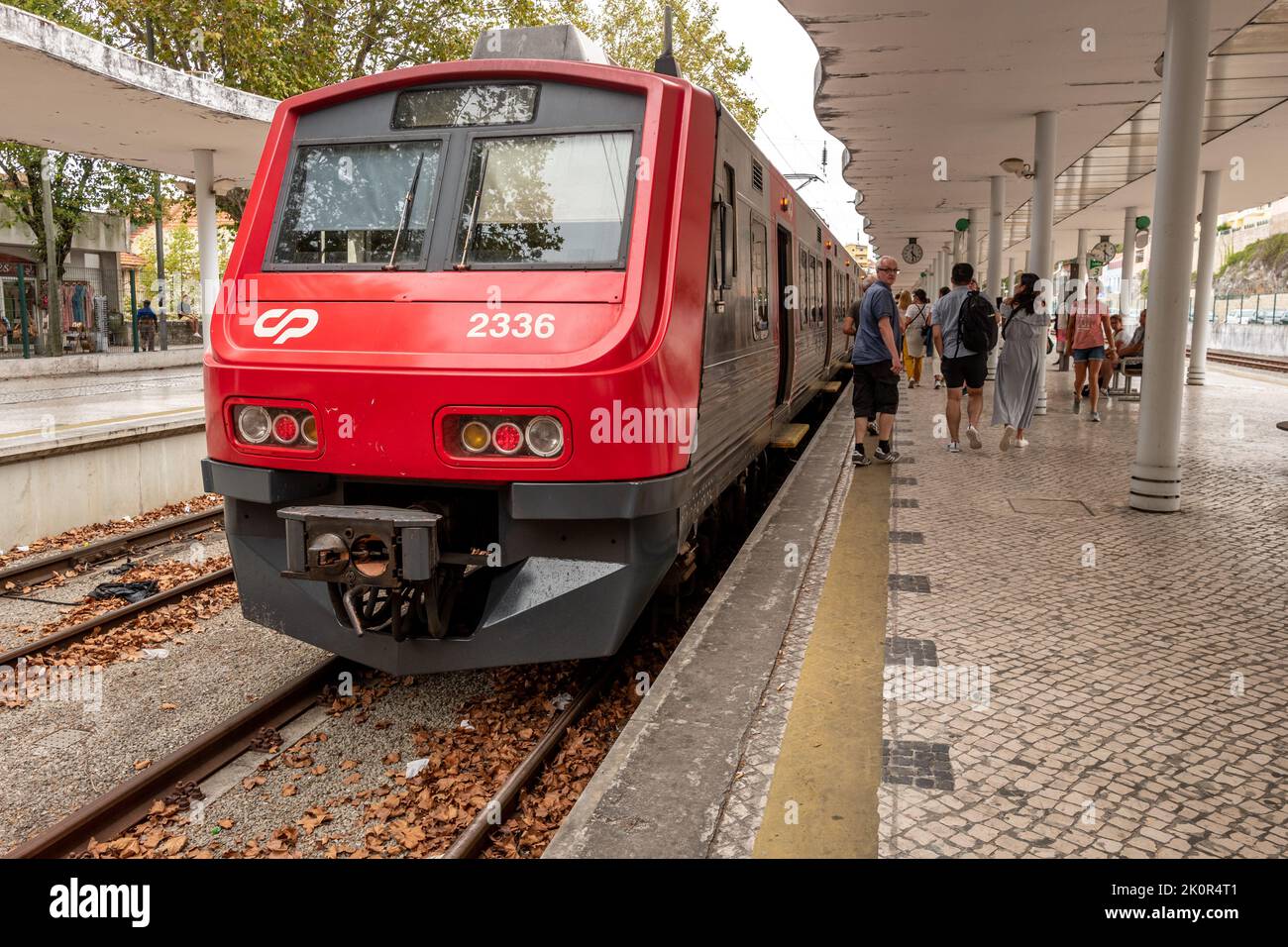 Lisbon, September 11th 2022 A train at the railway station in Sintra in Portugal Stock Photo