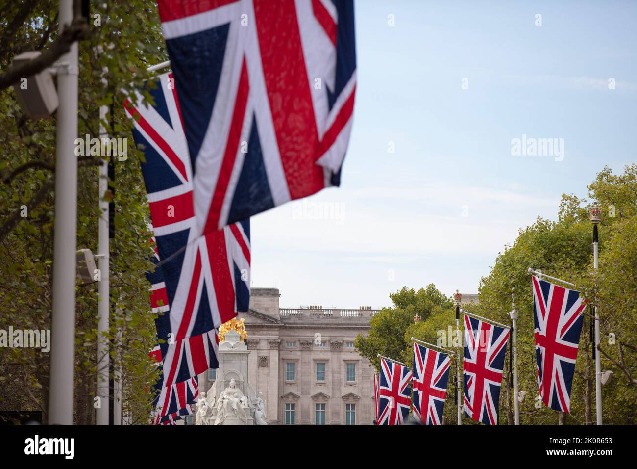 Union Jack flags along The Mall in central London Stock Photo Alamy