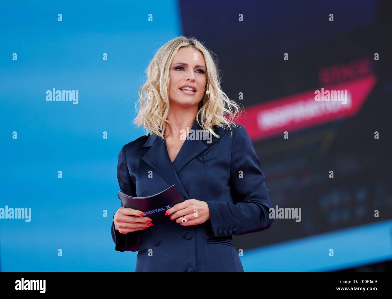 Cologne, Germany. 13th Sep, 2022. Presenter Michelle Hunziker is on