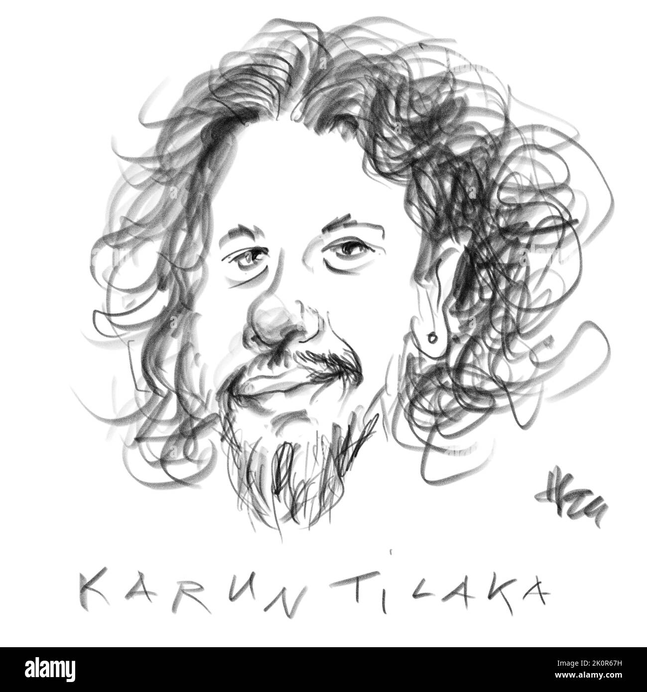 Portrait of Shehan Karunatilaka Stock Photo