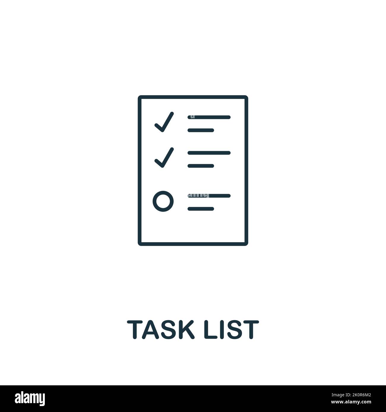 Task List icon. Simple element from agile method collection. Filled ...