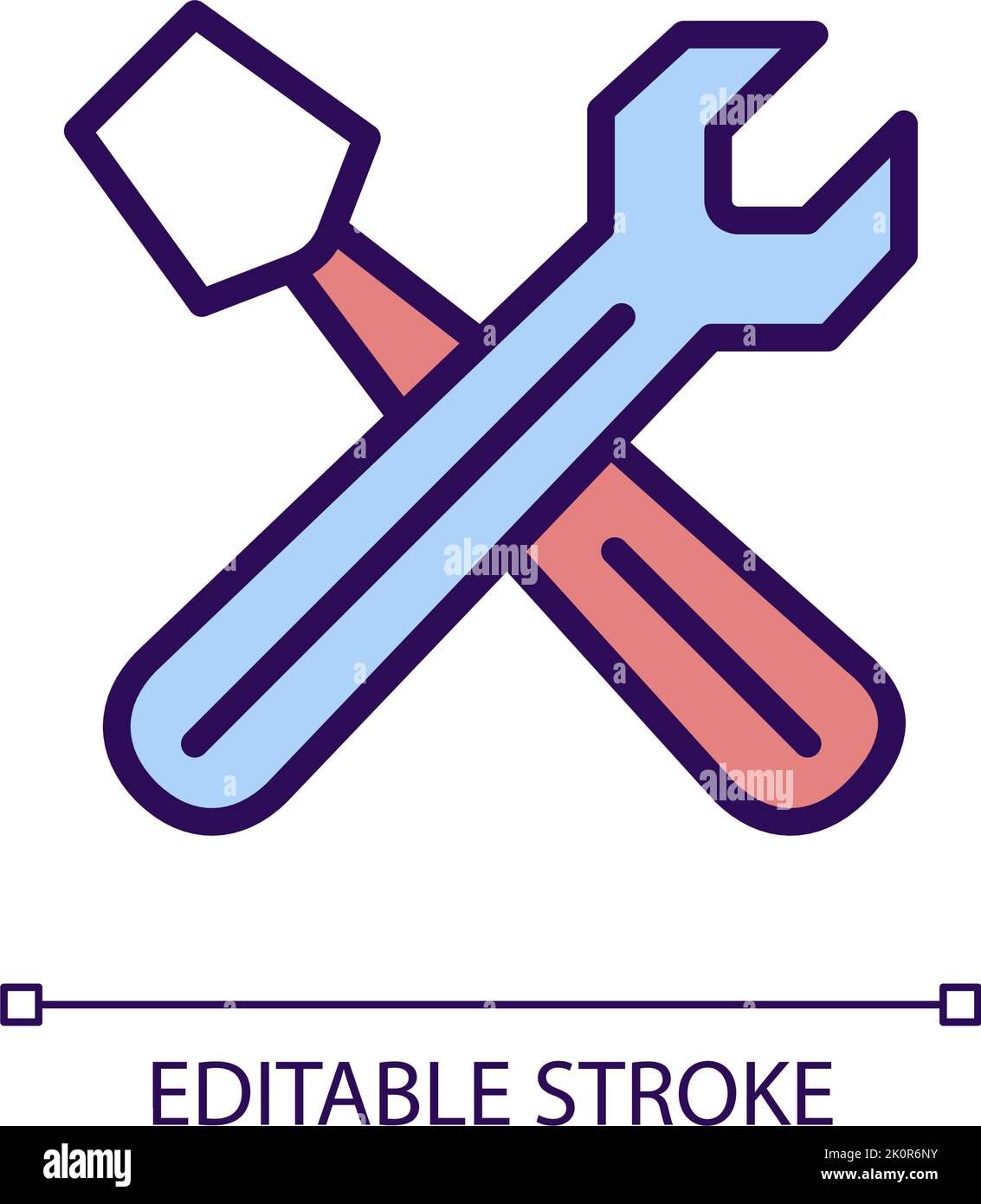 Hand tools RGB color icon Stock Vector
