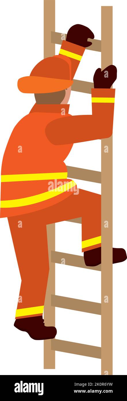 Firefighter ladder Stock Vector Images - Alamy