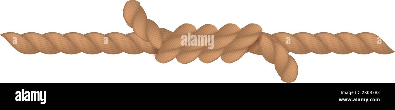 Brown Jute Nautical Rope Sailor Knot Isolated White Stock Photo by  ©VadimVasenin 254056866