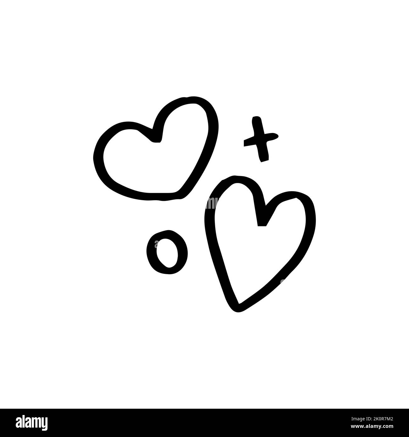 Vector black hand drawn heart icon Stock Vector Image & Art - Alamy