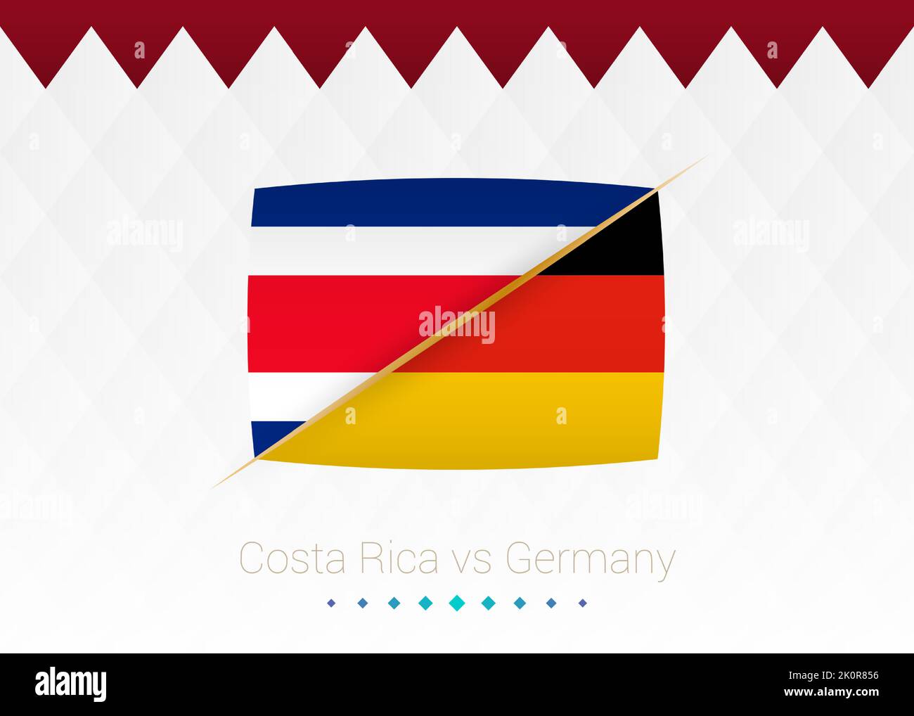National football team Costa Rica vs Germany. Soccer 2022 match versus
