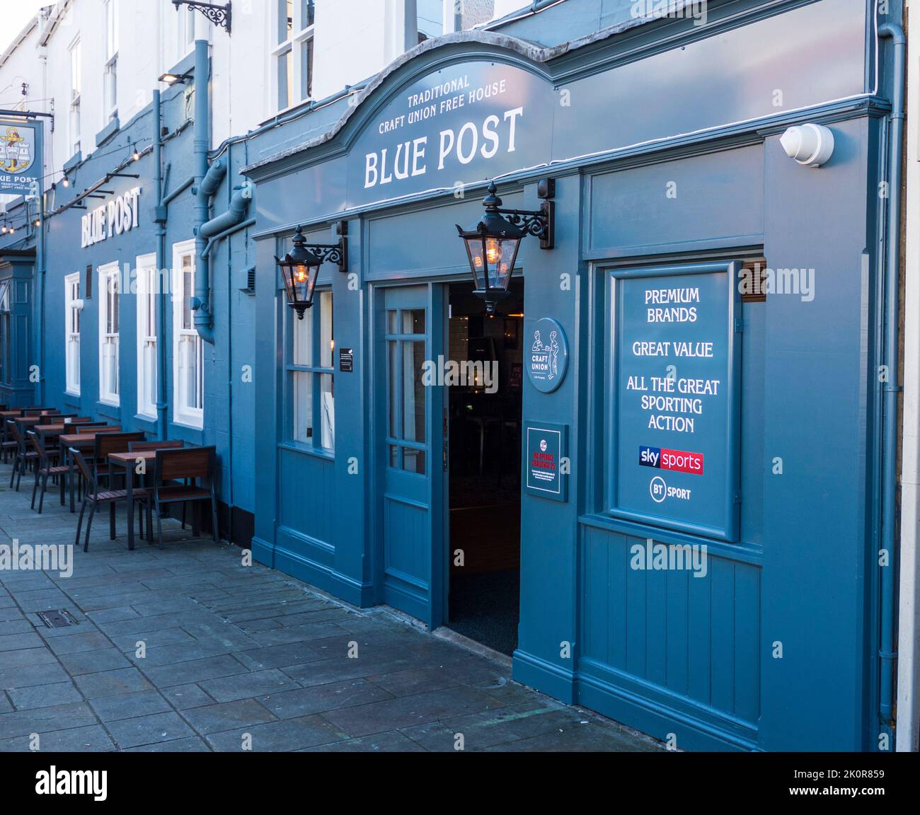The Blue Post pub in Stockton on Tees, England, UK Stock Photo