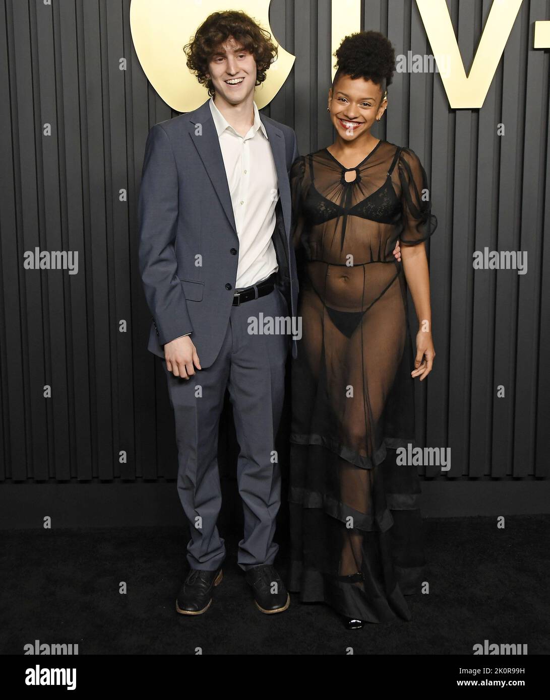 (L-R) Sammy Fourlas and Djouliet Amara arrives at the Apple TV+