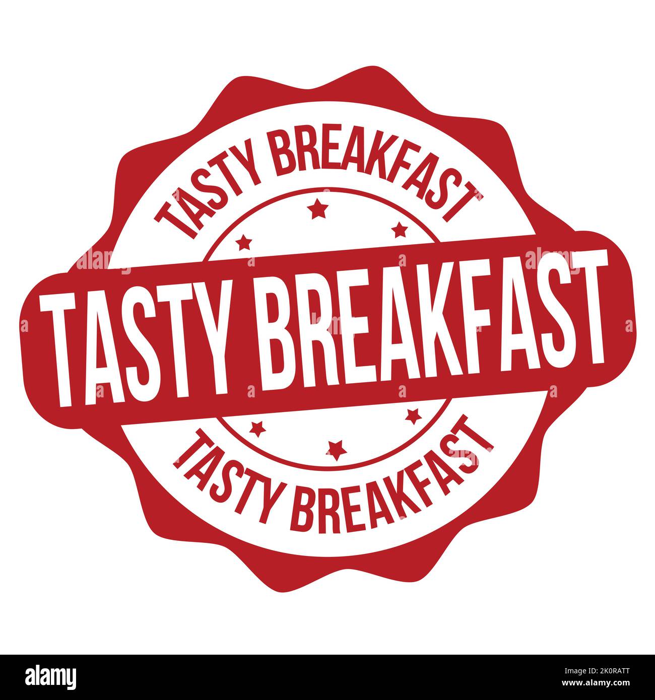 Tasty breakfast grunge rubber stamp on white background, vector illustration Stock Vector