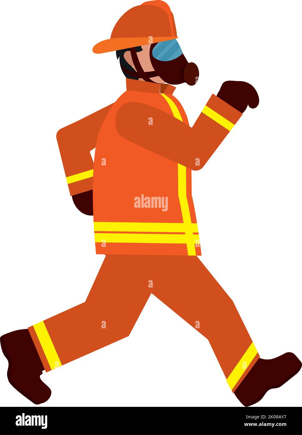 Fireman With Gas Mask Stock Vector Image And Art Alamy