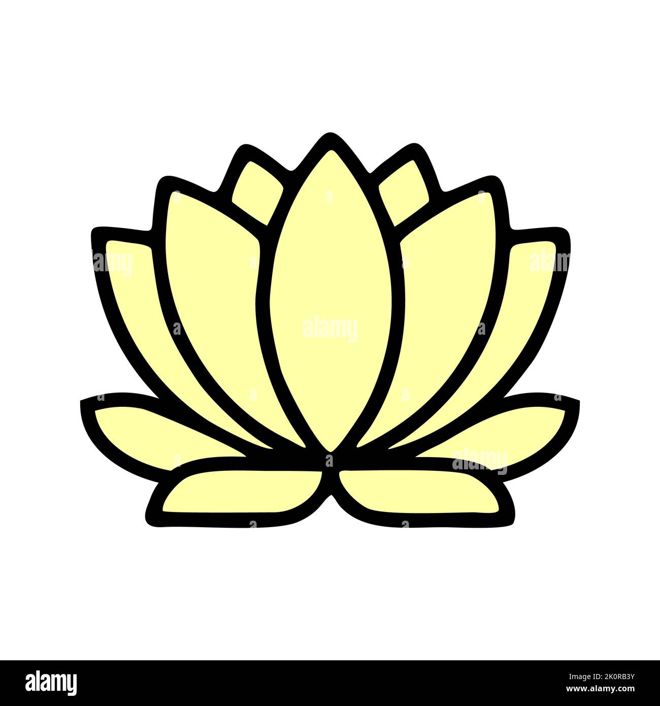 lotus icon isolated on white background from education collection. lotus icon trendy and modern lotus symbol for logo, web, app, UI. lotus icon simple Stock Photo