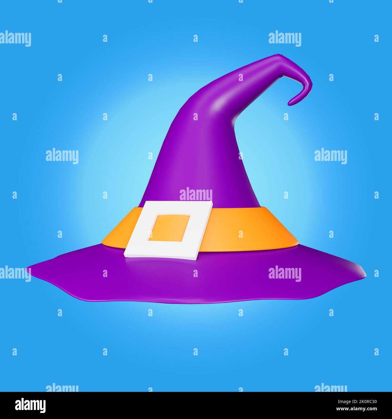 3d render witch hat halloween icon Stock Photo