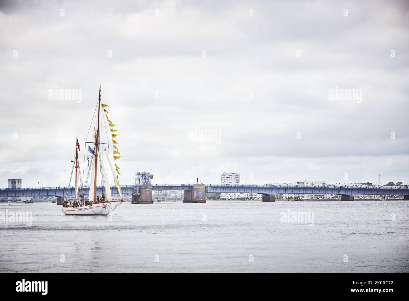 Large ships from Tall Ship Race 2022 event in Aalborg 2022 Stock Photo