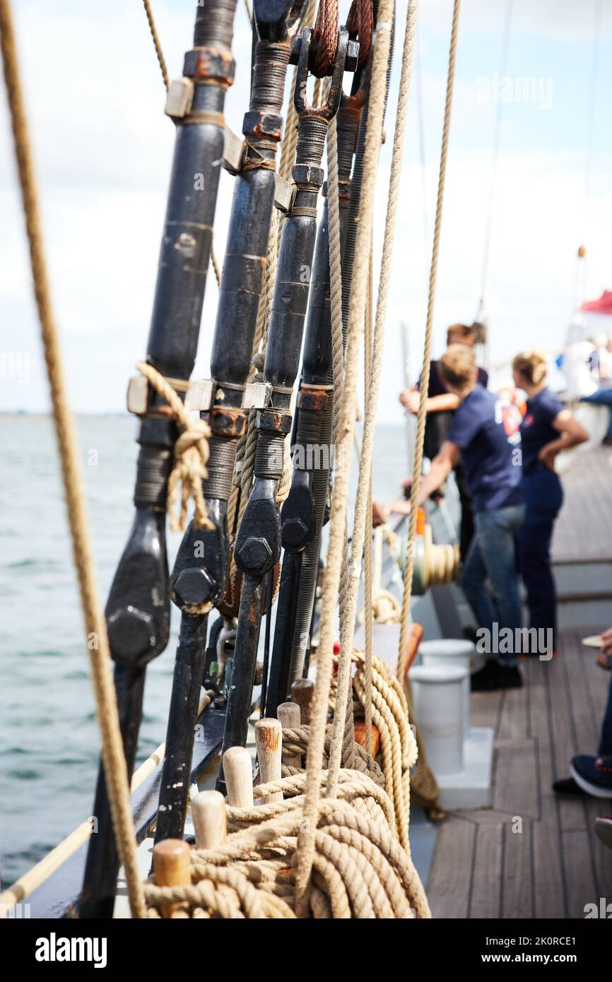 view from ships from Tall Ship Race 2022 event in Aalborg 2022 Stock Photo
