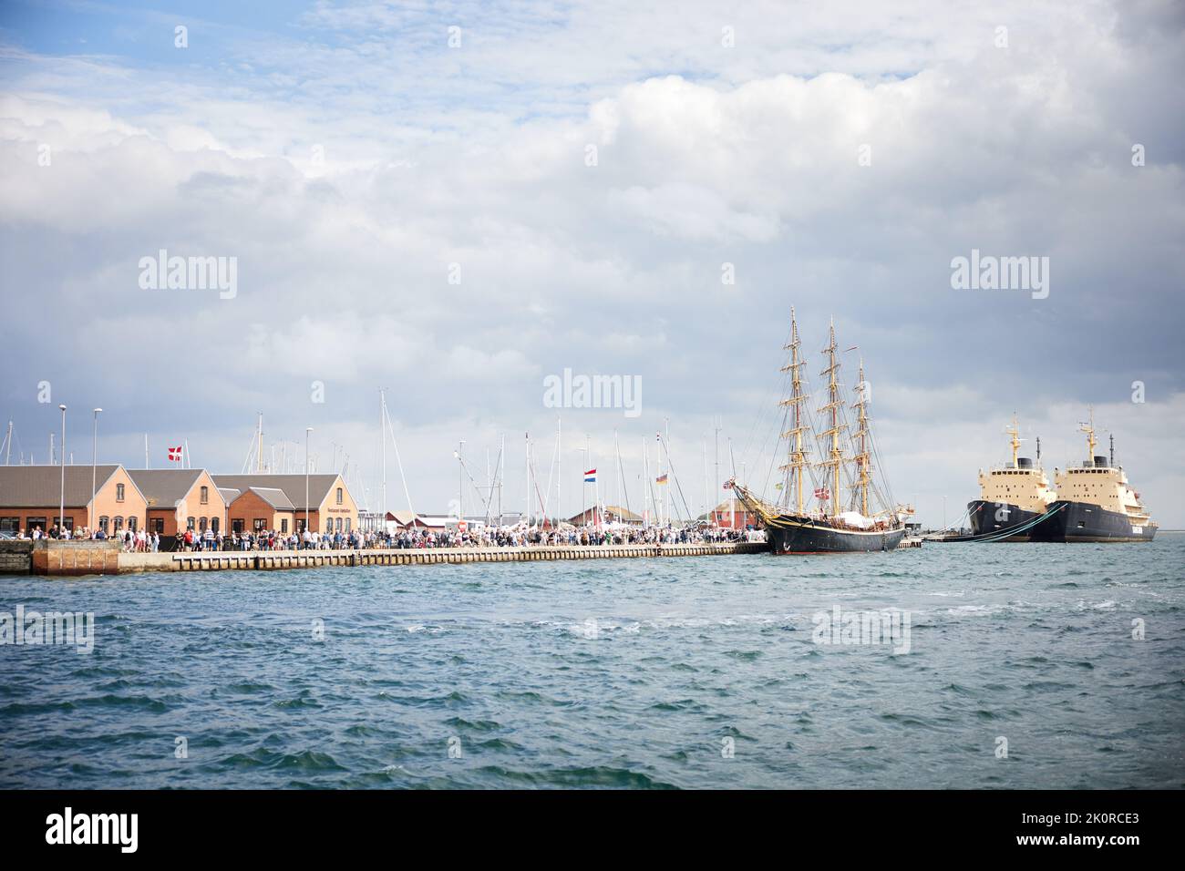 view from ships from Tall Ship Race 2022 event in Aalborg 2022 Stock ...