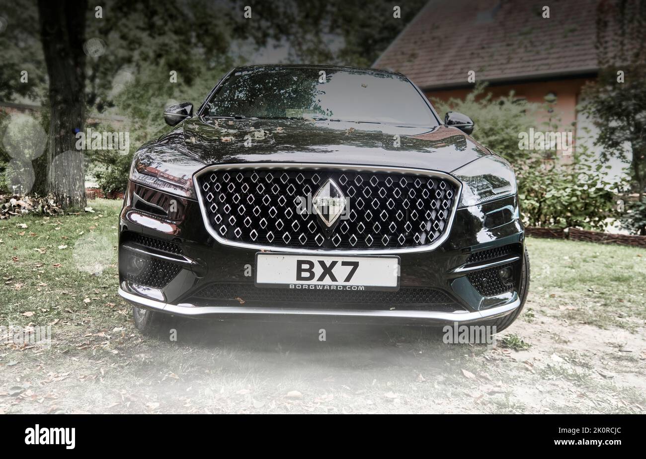 Borgward BX7 SUV, modern all-wheel drive vehicle of a Chinese dominated manufacturer with big Swedish brand name in Lehnin, Germany, September 11, 202 Stock Photo