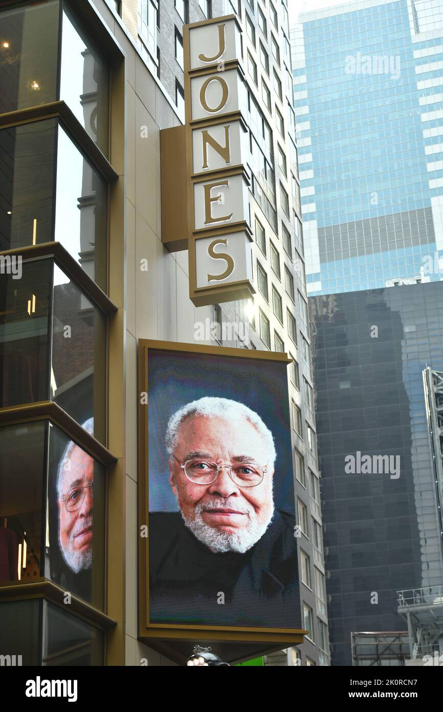 Unveiling of the marquis at the James Earl Jones Theater dedication
