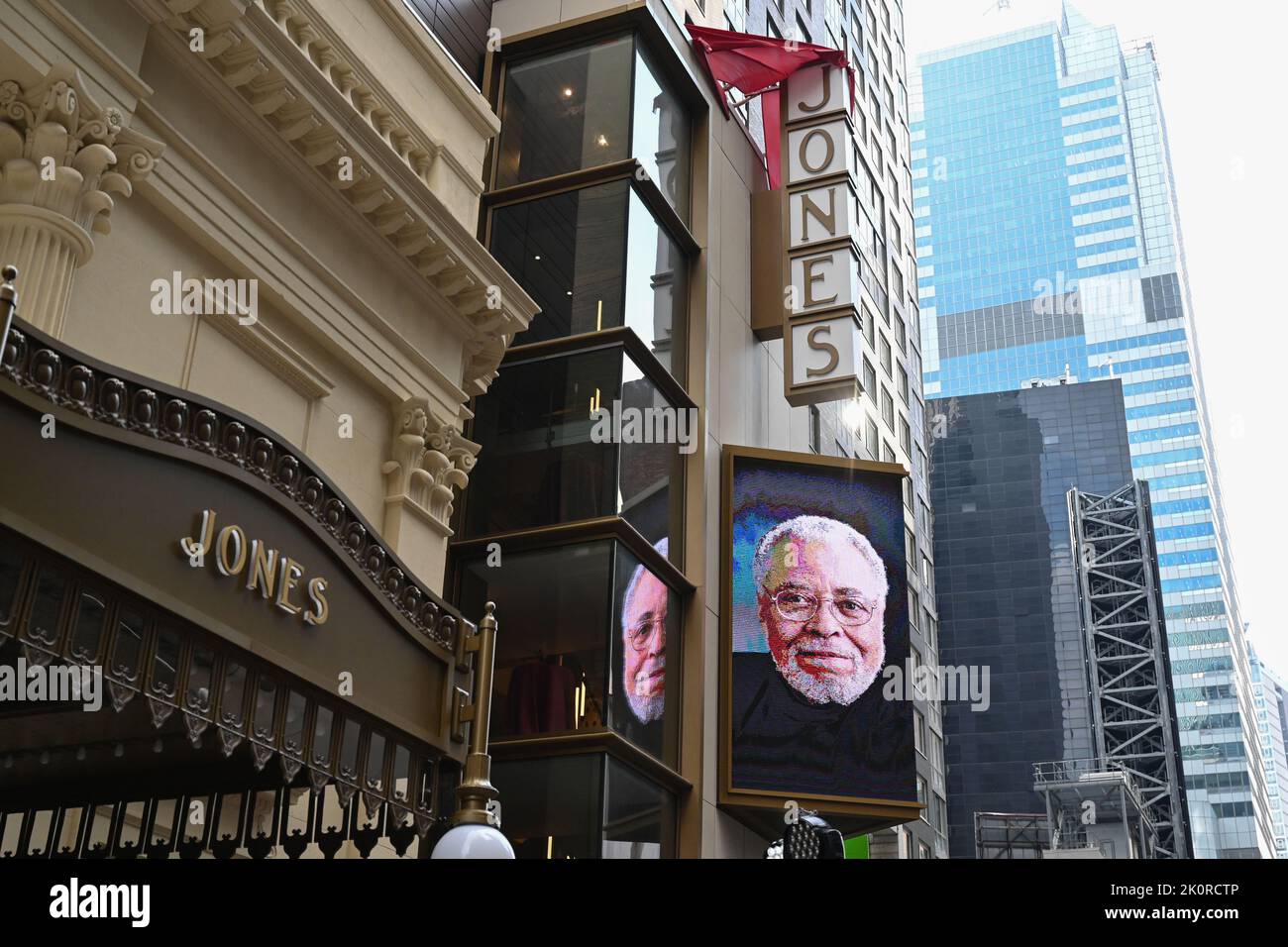 Unveiling of the marquis at the James Earl Jones Theater dedication