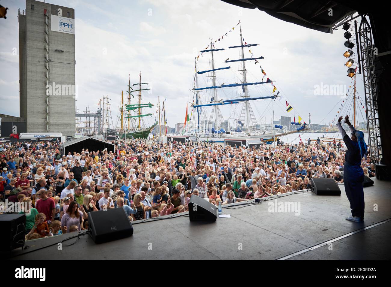 Large crowd during concert in Aalborg during Tall Ship Race 2022 Stock Photo
