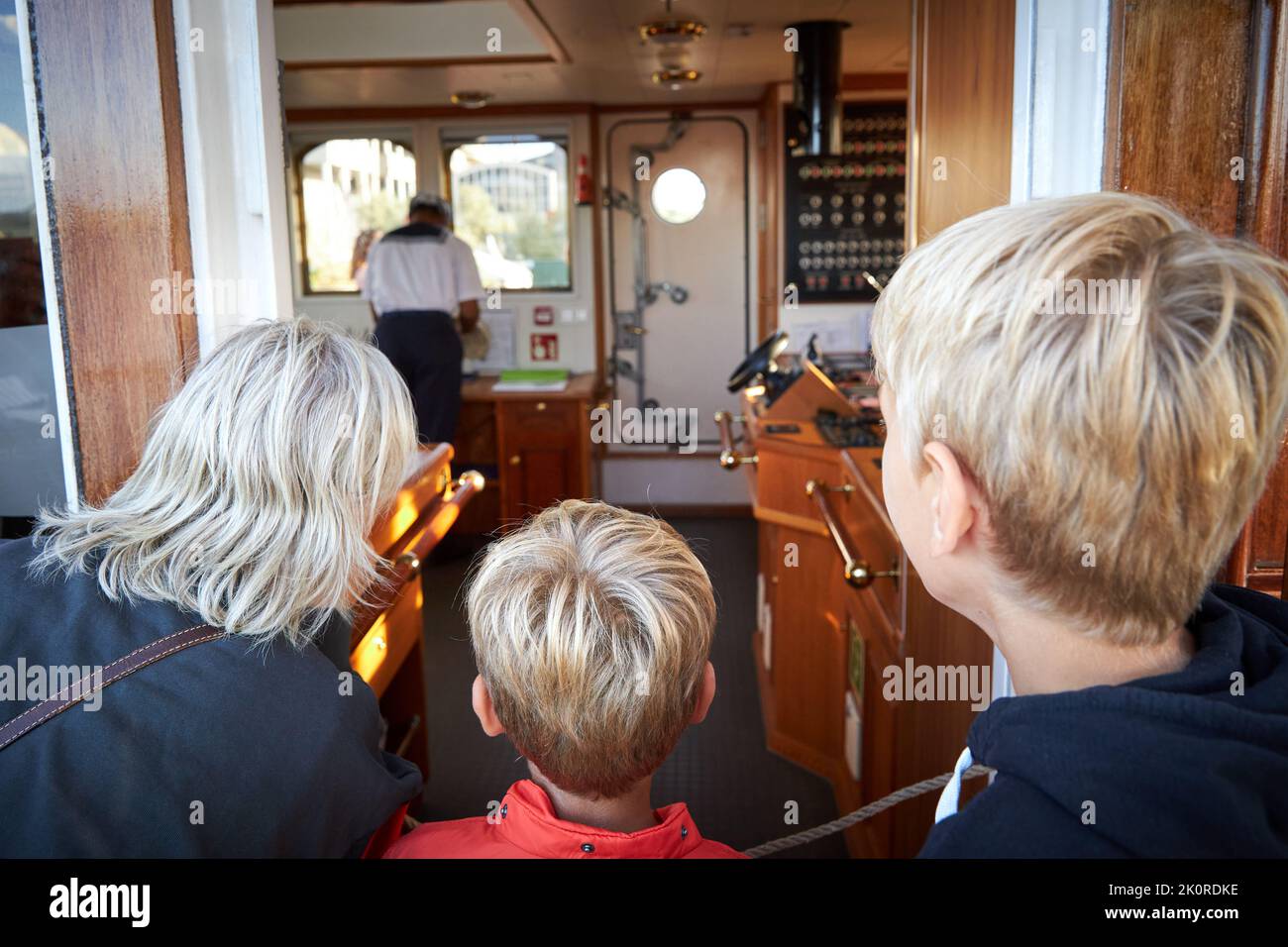 inside ships from Tall Ship Race 2022 event in Aalborg 2022 Stock Photo
