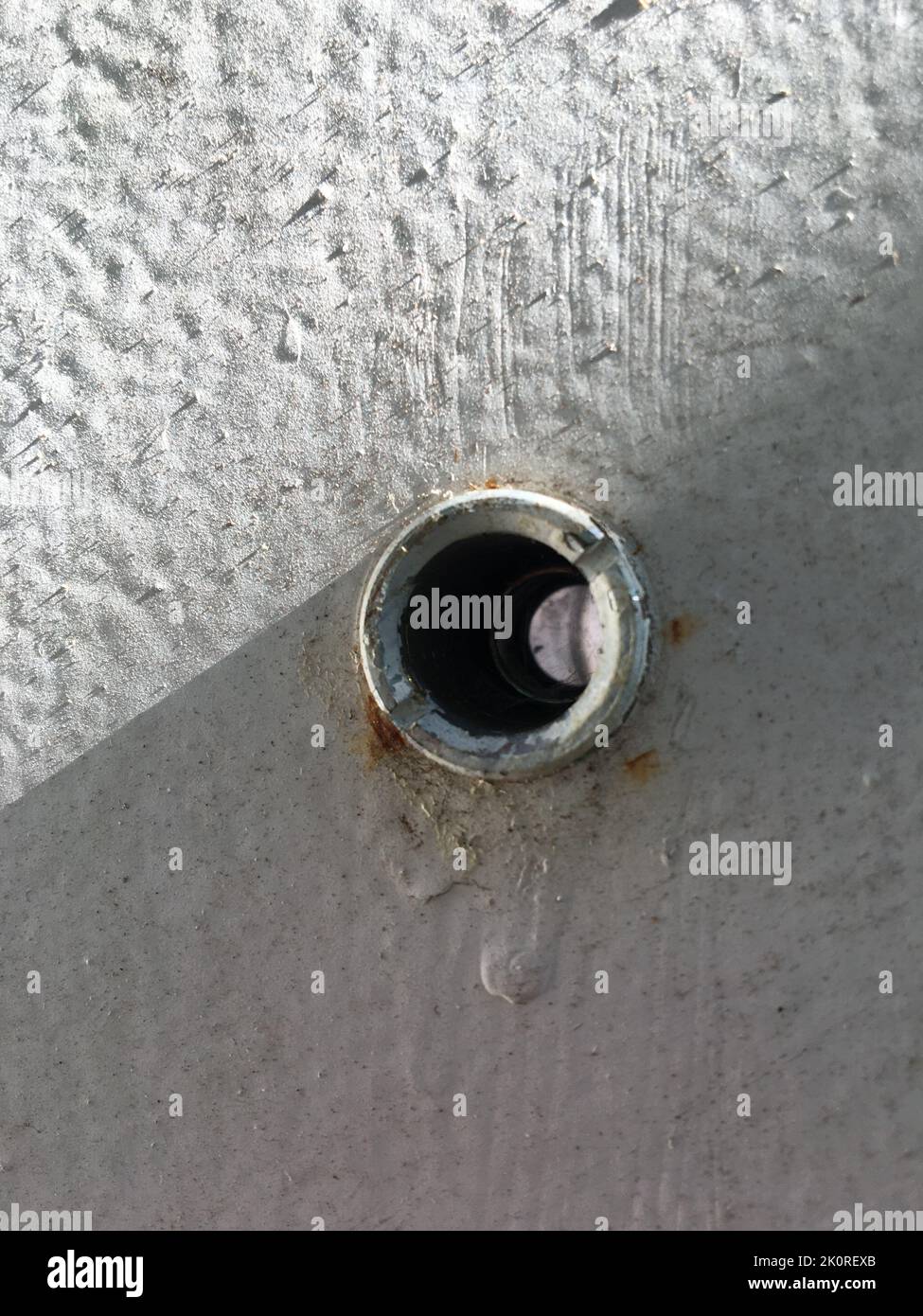peephole of an old door Stock Photo Alamy