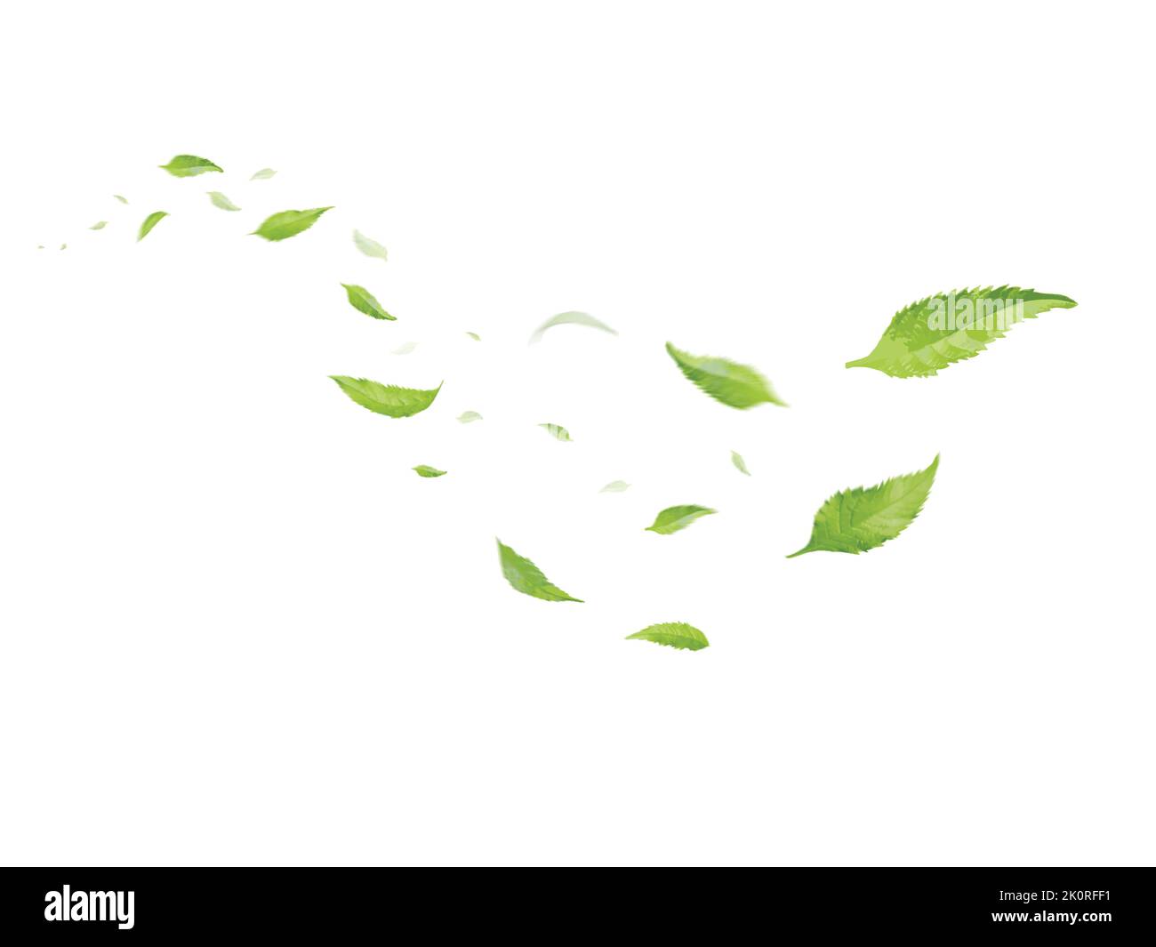 Green Floating Leaves Flying Leaves Green Leaf Dancing, Air Purifier
