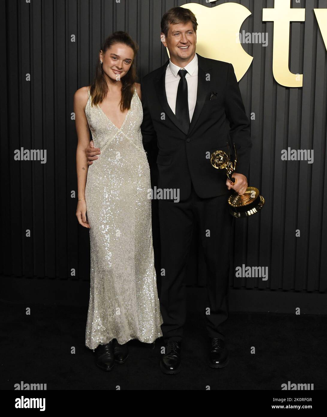 (L-R) Charlotte Lawrence and Bill Lawrence at the Apple TV+ Primetime