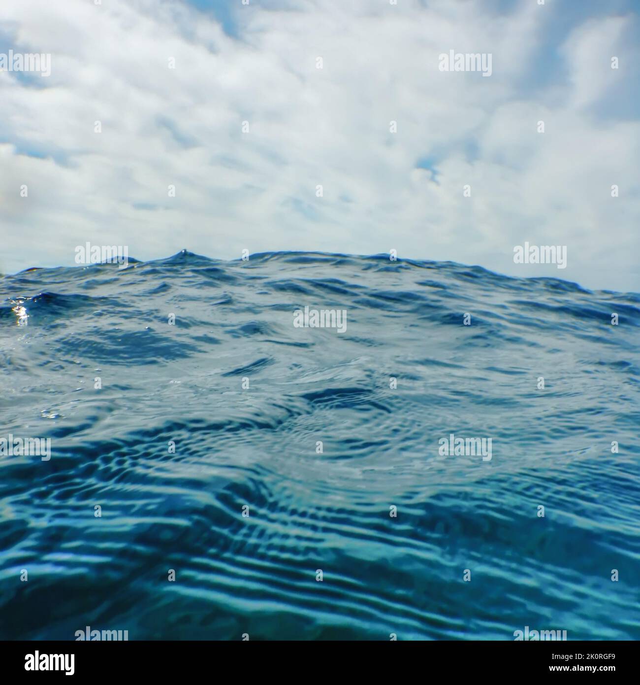 Ocean Blue Water Background, Wave Close Up Stock Photo - Alamy