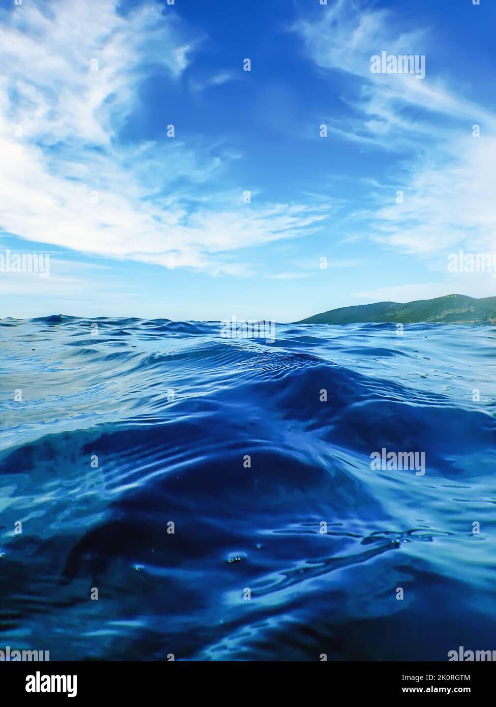 Ocean Blue Water Background, Wave Close Up Stock Photo - Alamy