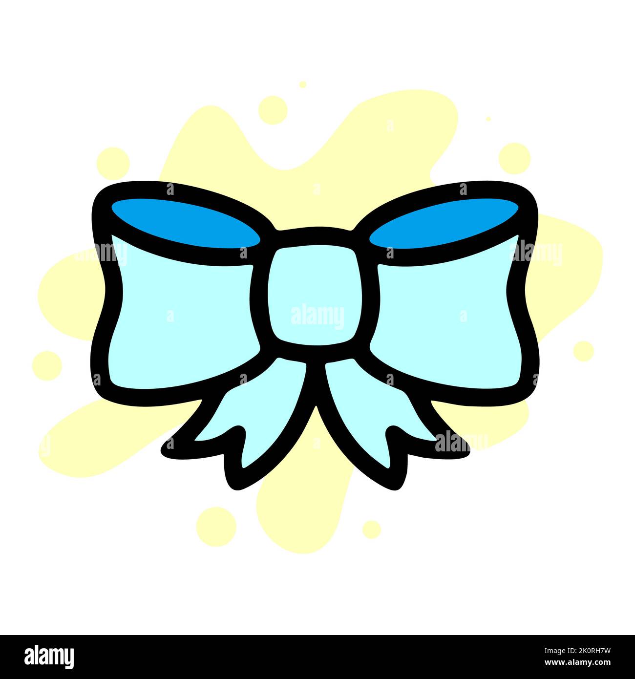 Ribbon bow icon. Outline ribbon bow vector icon for web design isolated
