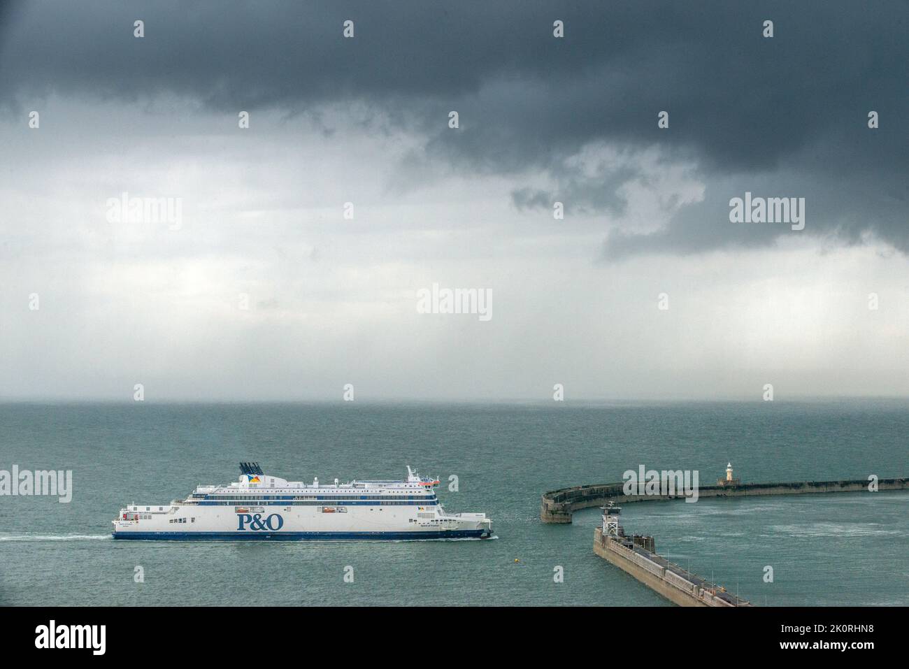 Dover, May 23rd 2014: A P & O ferry arriving at Dover Docks from Calais ...