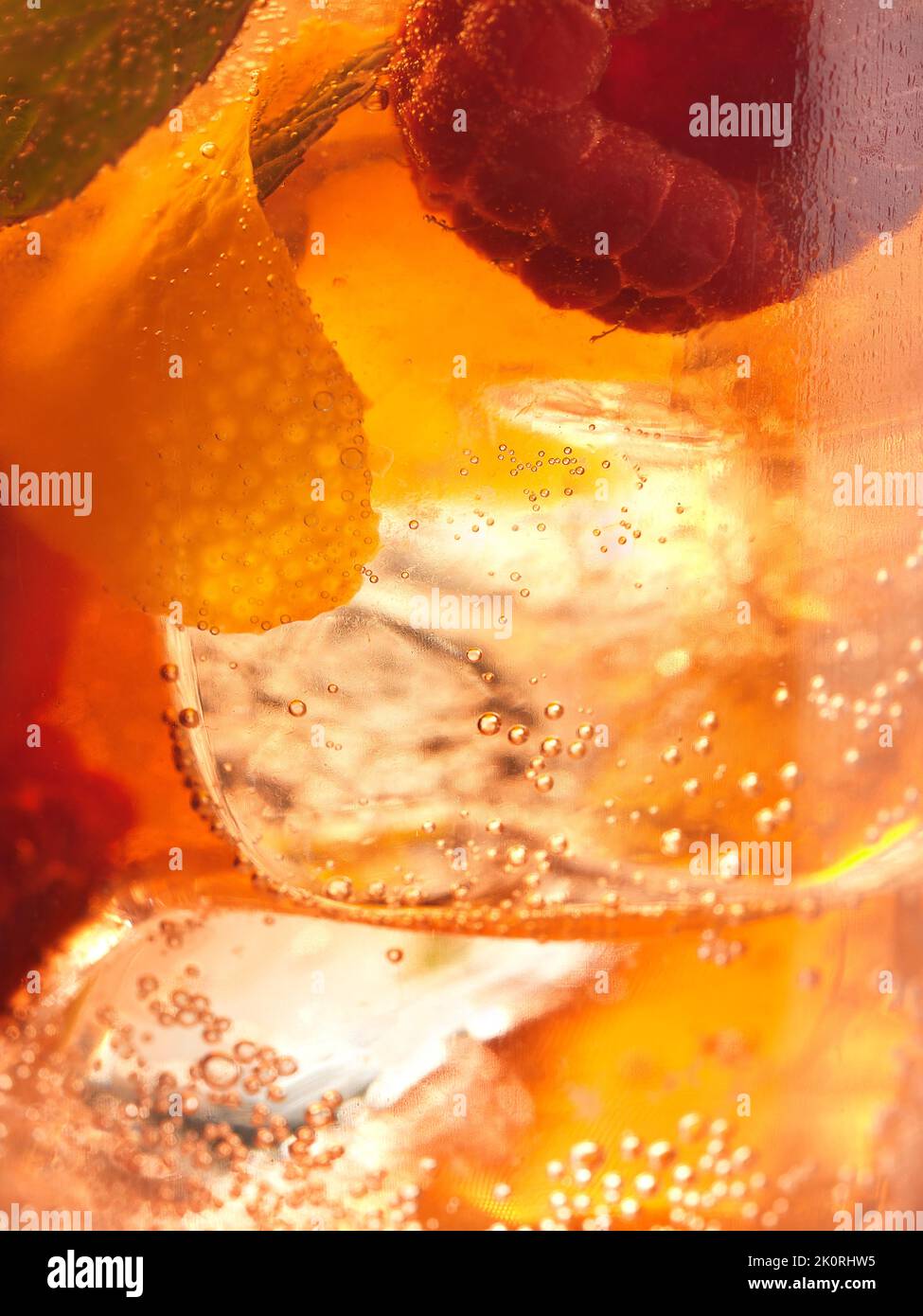 Summer cocktail drinks full of ice and fruit.  Check out my full range to see more options. Stock Photo
