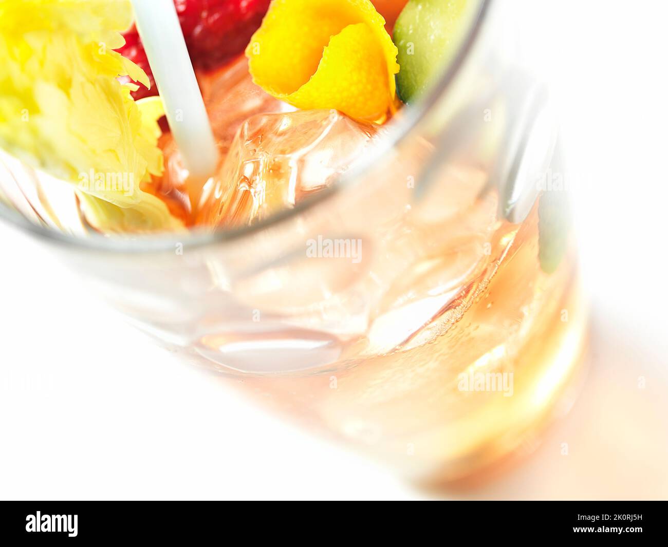 Summer cocktail drinks full of ice and fruit.  Check out my full range to see more options. Stock Photo
