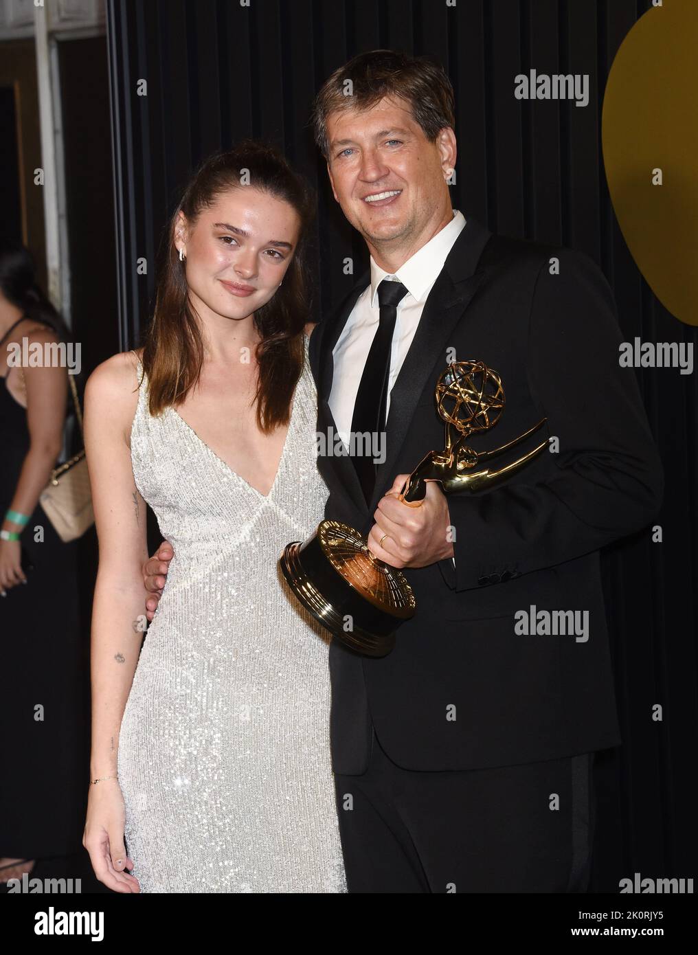 Bill Lawrence and Charlotte Lawrence arriving to the Apple TV+