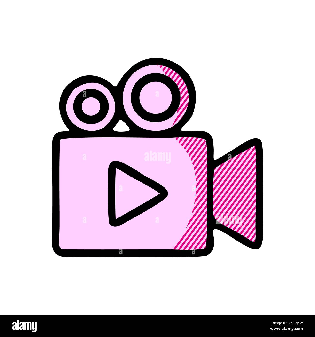 video camera icon isolated on white background from essentials