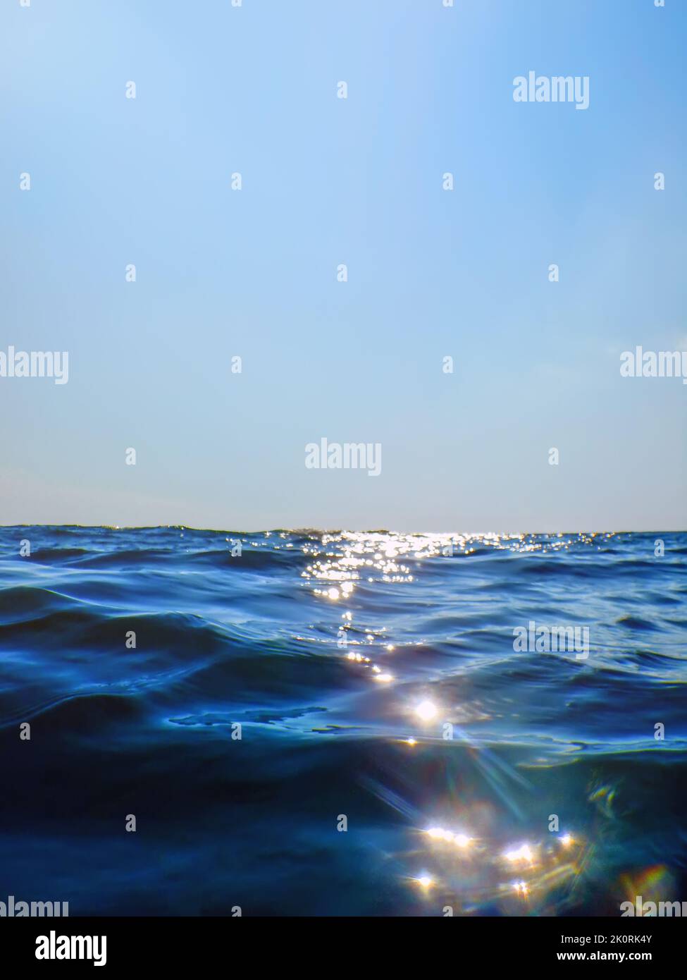 Blue Ocean, Water Surface and Blue Sky Stock Photo - Alamy