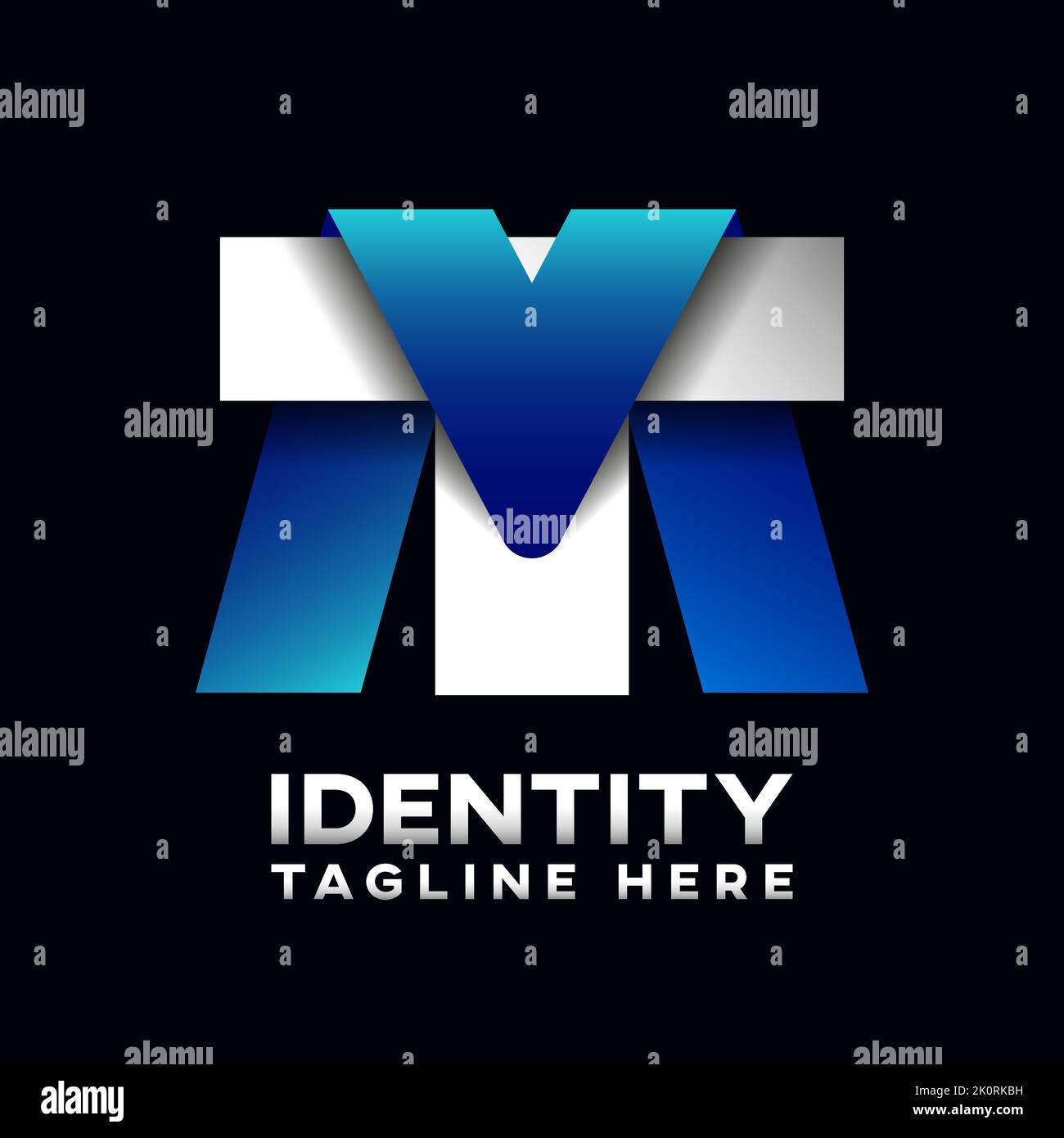 Modern letters TM or MT logo Stock Vector Image & Art - Alamy