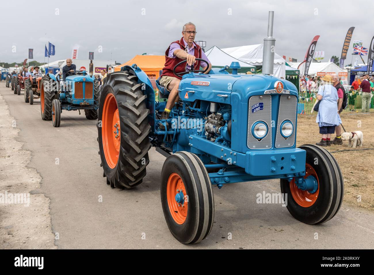 Fordson Super Major Tractor, 1961 - 1964, Farm Machinery parade, Dorset County Show 2022, Dorset, UK Stock Photo