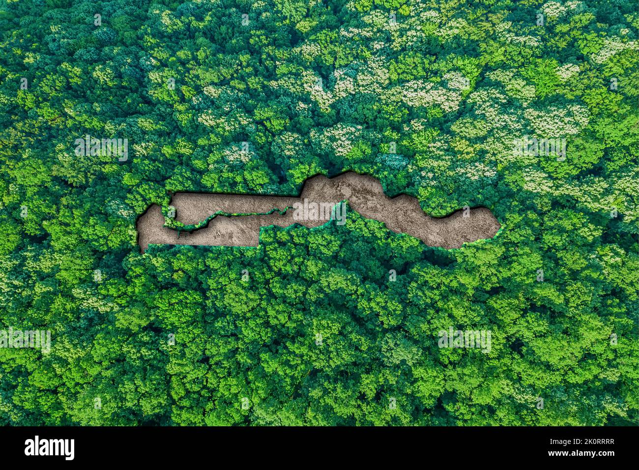 Sustainable habitat Map of Gambia, Environment concept Stock Photo Alamy